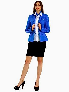 Костюм женский администратора: пиджак на подкладе ПЖ-1, блуза Б-22, юбка Ю-9, декоративная косынка КС-1