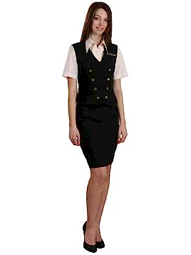 Костюм женский администратора: жилет на подкладе Ж-20-2, блуза Б-4-5, юбка на подкладе Ю-9