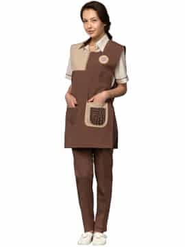 Костюм женский продавца: блуза Б-4-8-1, фартук Ф-25-1, брюки БРЖ-1-1