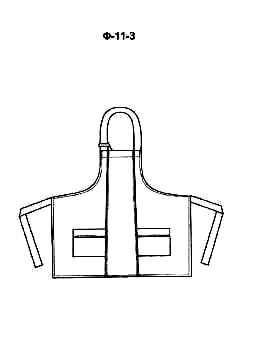 Фартук с нагрудником модель Ф-11-3