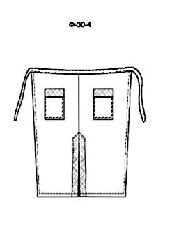 Фартук без нагрудника модель Ф-30-4
