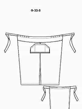 Фартук без нагрудника модель Ф-30-8