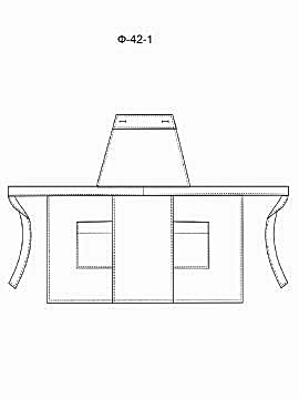Фартук с нагрудником модель Ф-42-1