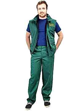 Костюм мужской рабочий: жилет Ж-12-2, брюки БРМ-1-1