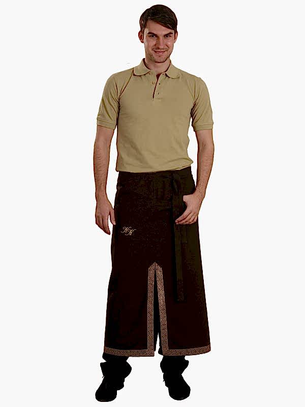 Костюм мужской официанта: рубашка-поло к/рукав, фартук Ф-30/3, брюки БРМ-3