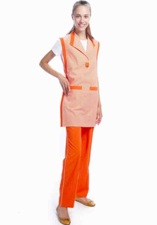 Костюм женский: футболка, фартук модель Ф-25, брюки модель БРЖ-1-1