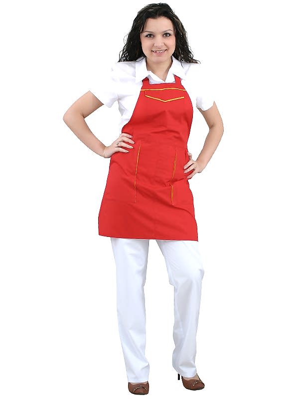 Костюм женский продавца: блуза Б-4-1, фартук Ф-20-1, брюки БРЖ-1-1