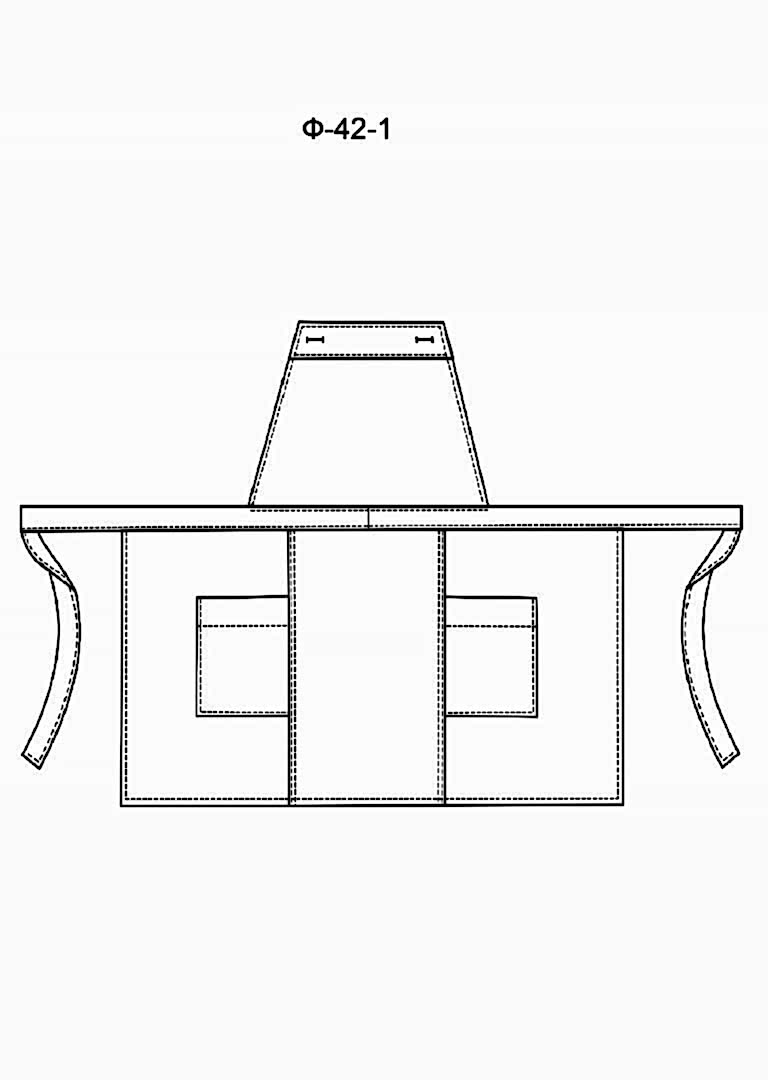 Фартук с нагрудником модель Ф-42-1