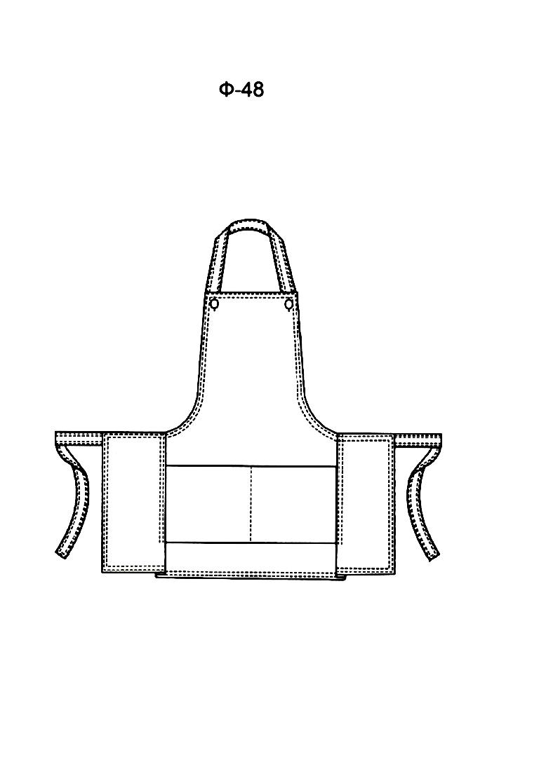 Фартук с нагрудником модель Ф-48