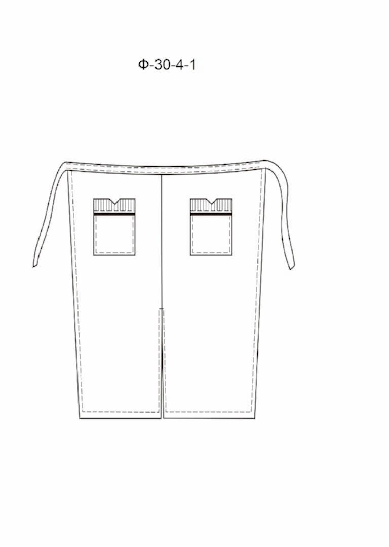 Фартук без нагрудника модель Ф-30-4-1