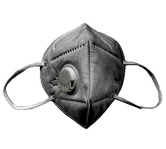 Маска респираторная 6-ти слойная с клапаном (белая)